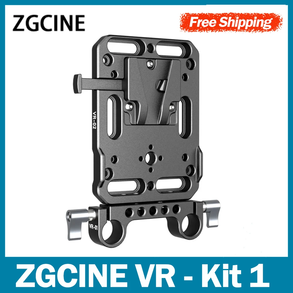 

ZGCINE VR-Kit 1 V-Lock Монтажная аккумуляторная пластина с двойным 15-мм стержневым зажимом