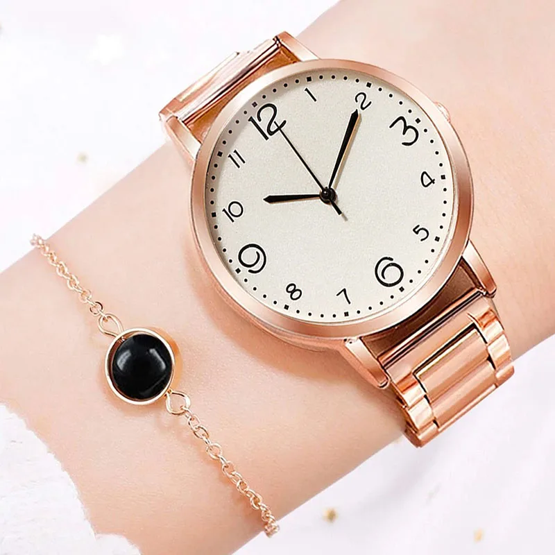 

Watch For Women Luxury Brand Watches reloj mujer Fashion Ladies Watch Simple Belt Watch Ladies Casual Student Quartz Watch Set