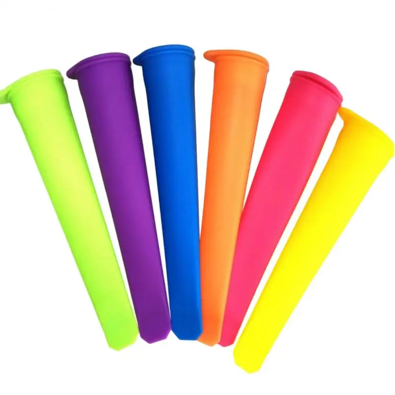 

6pcs/set Summer Silicone Popsicle Mould DIY Handheld Frozen Ice Cream Ice Maker Mold Ice Cube Mold Kitchen Gadgets
