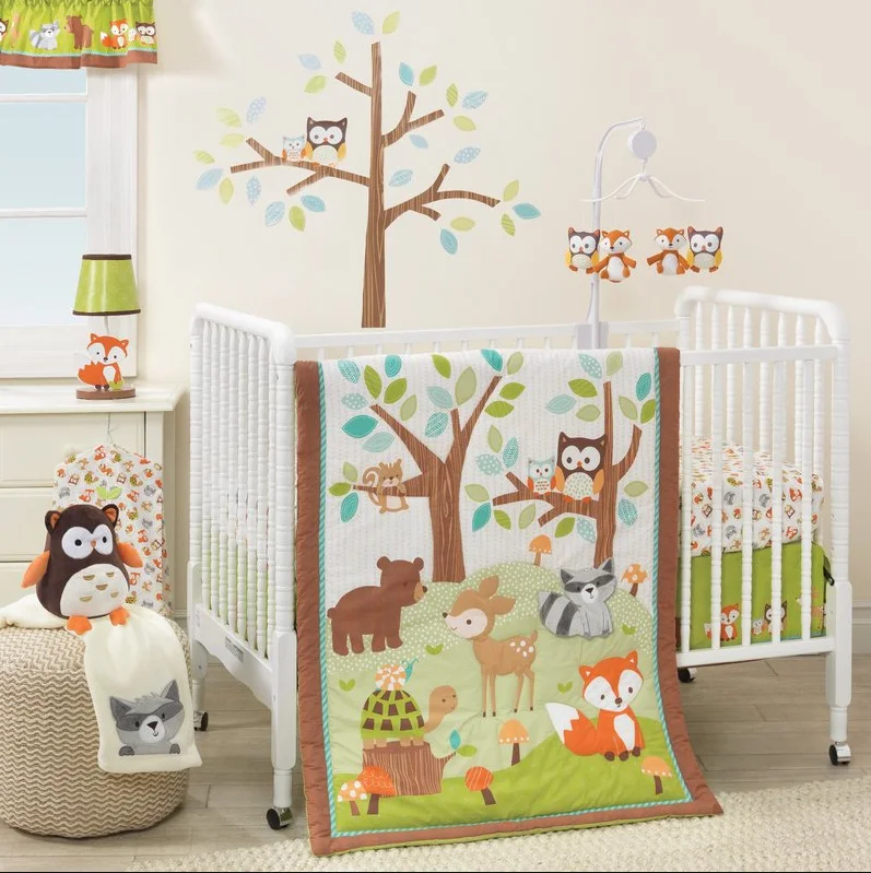 

Friendly Forest Green 3-Piece Crib Bedding Set