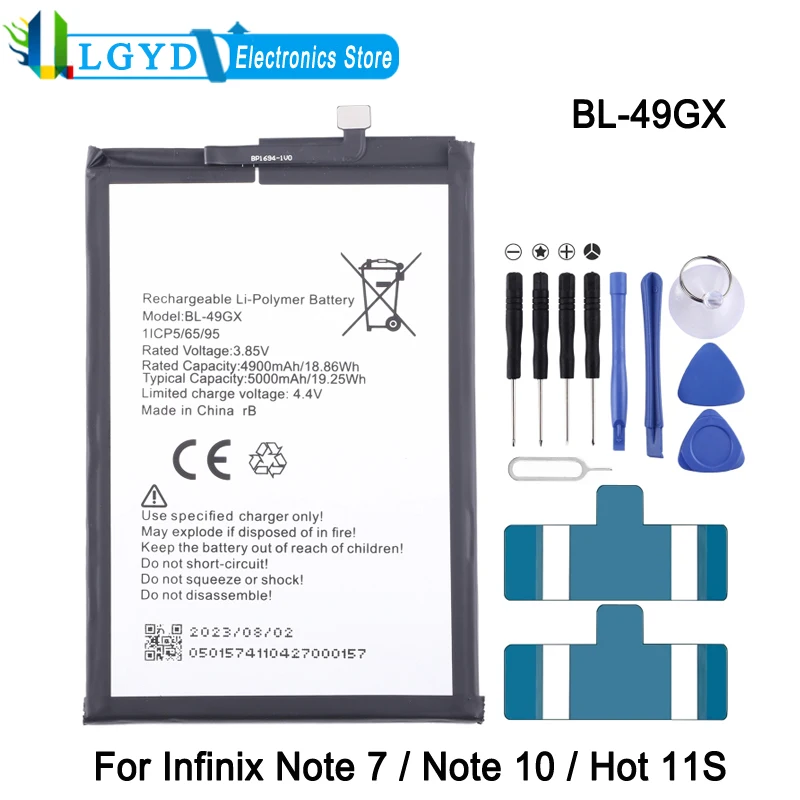 BL-49GX литий-ионный полимерный аккумулятор для телефона Infinix Note 7 / 10 Hot 11S 5000 мАч
