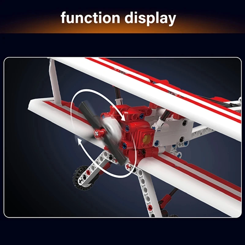 Форма KING 24049 MOC технический красный самолёт вертолет модель строительные блоки