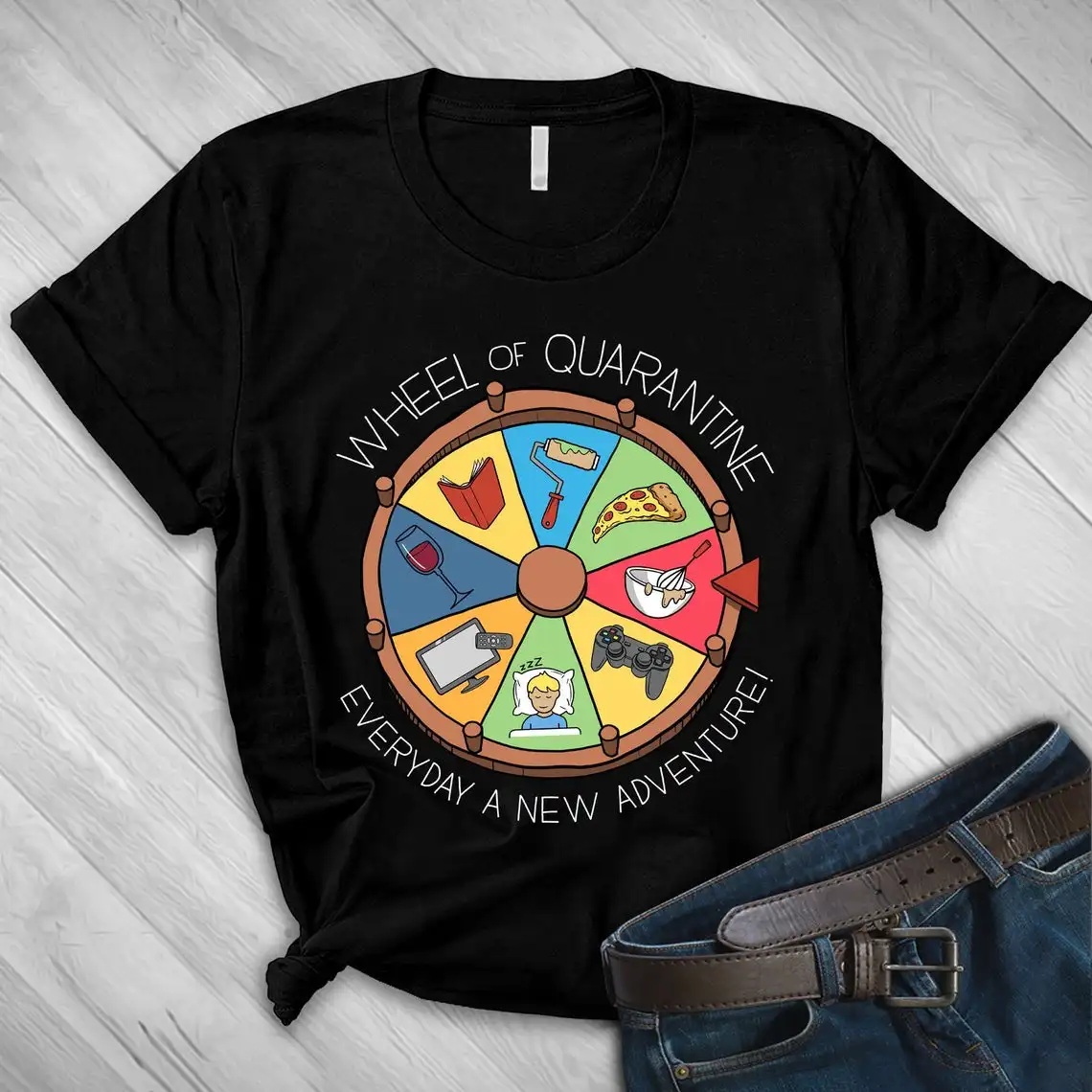 

Self-Quarantined Social Distancing T-shirt Unisex and Ladies Fit T-Shirt Stay Home Isolation Shirt Funny Quarantine Life