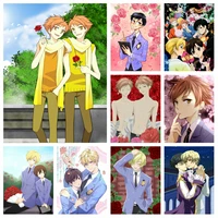 diy anime ouran high school host club diamond embroidery painting japanese cratoon cross stitch picture mosaic craft home decor