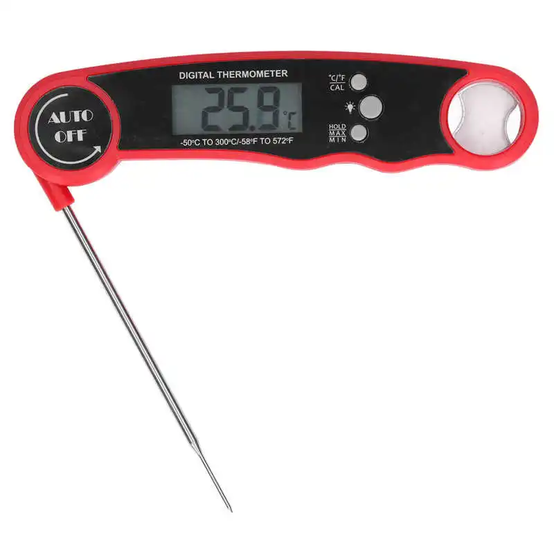 

Digital Food Thermometer Auto Switch -50℃-300℃ Food Grade BBQ Meat Thermometer Waterproof for Oven