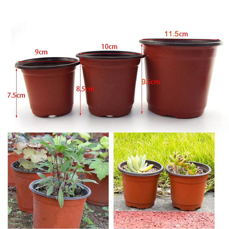 

Plastic Nursery Pot Planter Pots Containers Plant Flower Starting Planting Tray Grow Box for Home Garden Supplies 9cm 10cm 12cm