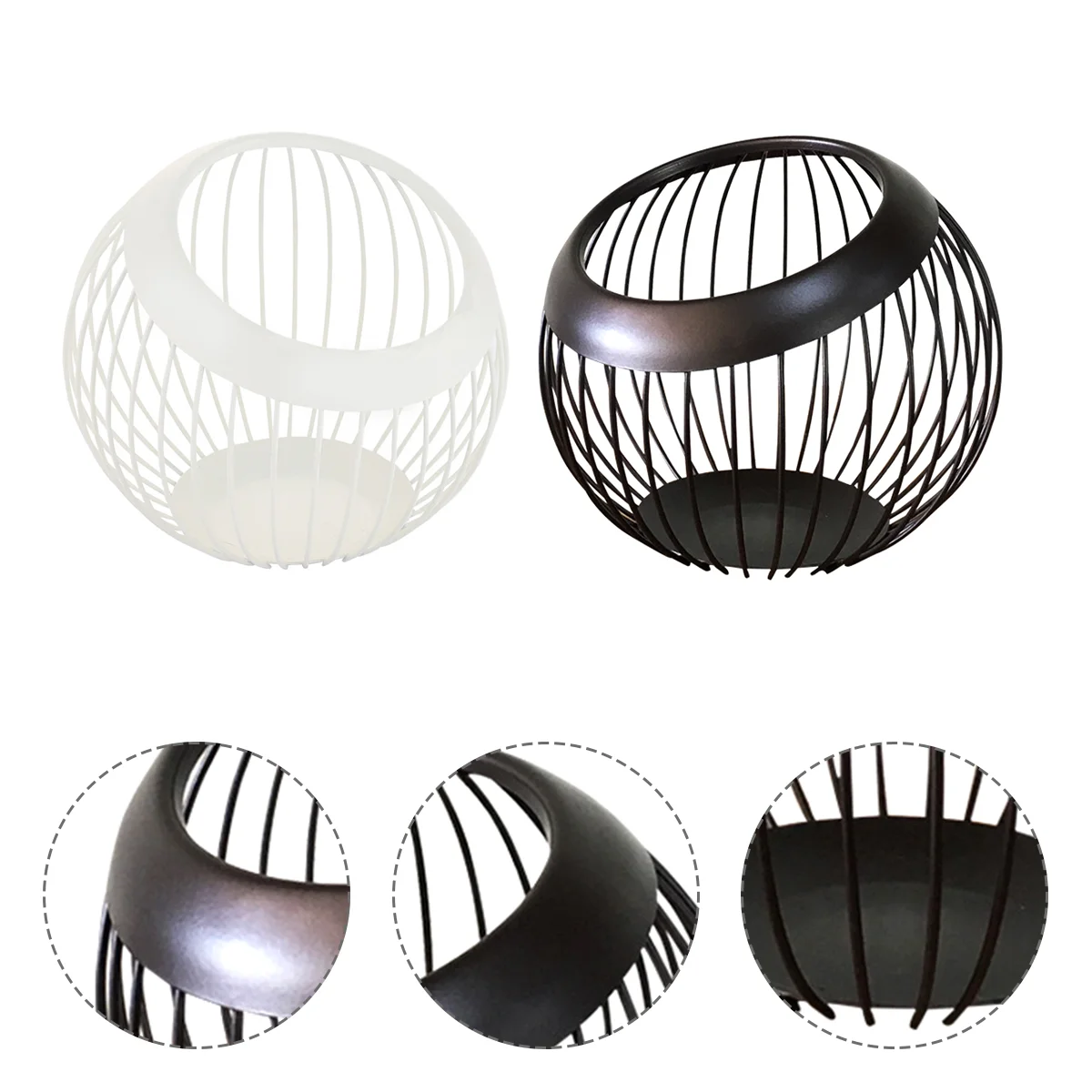 

2pcs Espresso Pod Basket Coffee Pod Storage Basket Hollow Snack Fruit Basket