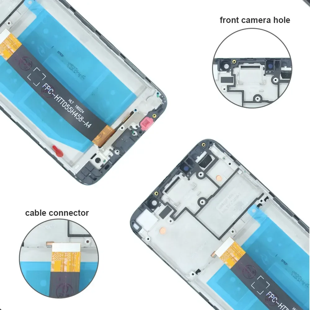 Ремонтный комплект для замены сенсорного экрана и дигитайзера Motorola Moto E6 Play XT2029 с рамкой и задней крышкой (art.: 3920dc38e95ec) - 3920dc38e95ec
