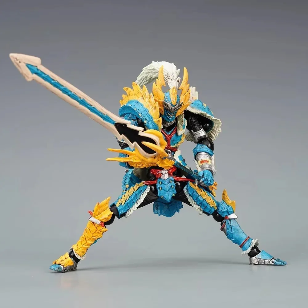 17 см Monster Hunter Jinou/rathalos Revoltech Yamaguchi Фехтовальщик Модель Куклы Фигурка Аниме Декор