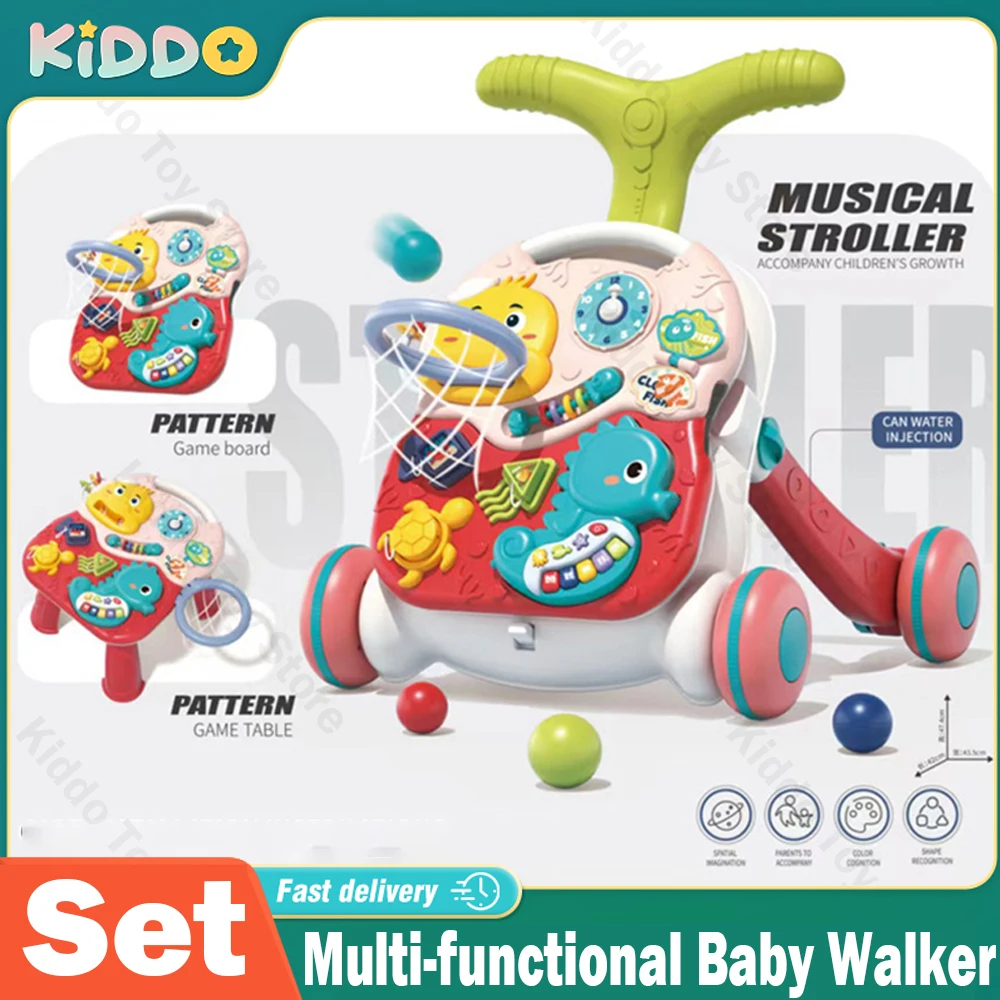 

Baby Stroller Baby Walker Multi-Functional Basketball Toy Anti-Rollover Anti-O-Leg 0-72 Months Learn Walk Hand Push Adjustable