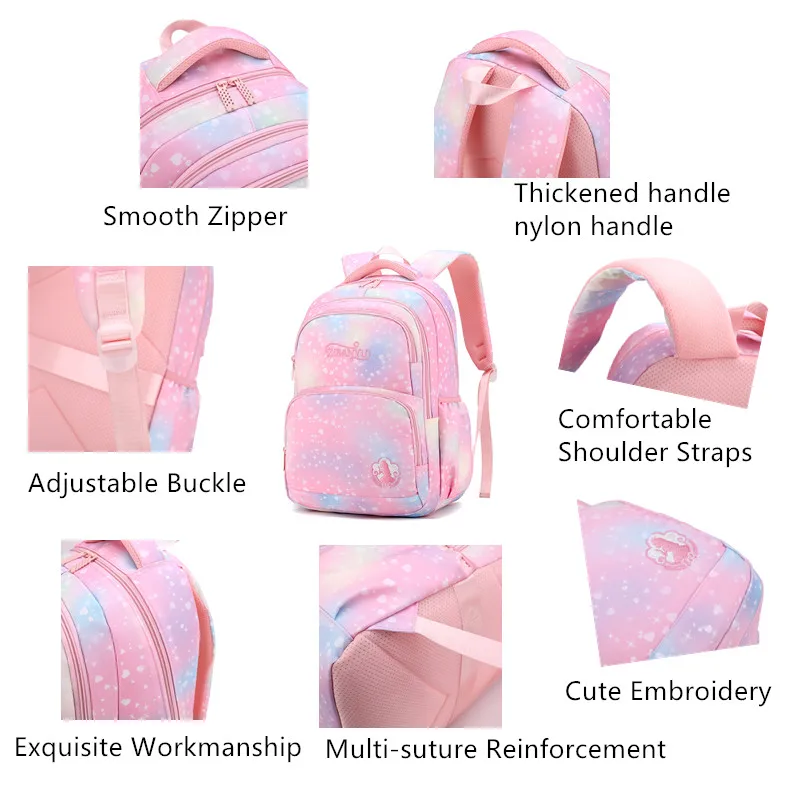 Girls School Backpacks Kids Elementary Students Bookbags Princess School Bag Women Daypacks Mochila Infantil