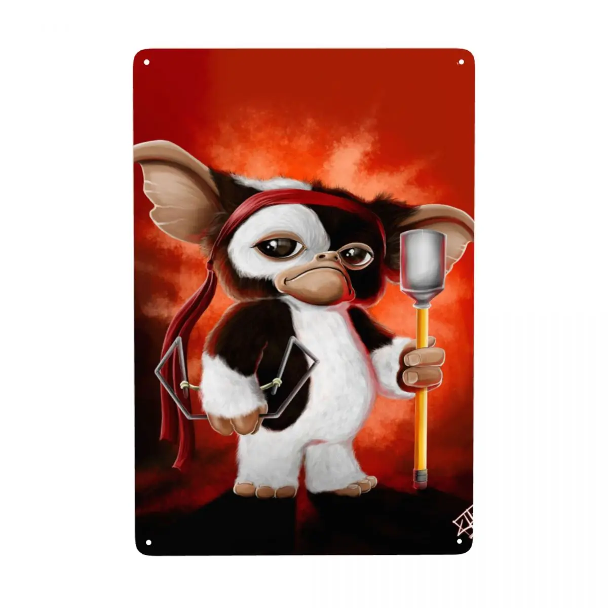 

Винтажный металлический знак Gremlins, персонализированный ужас Mogwai, ретро, научная фантастика, предметы искусства, Настенный декор для паба, д...