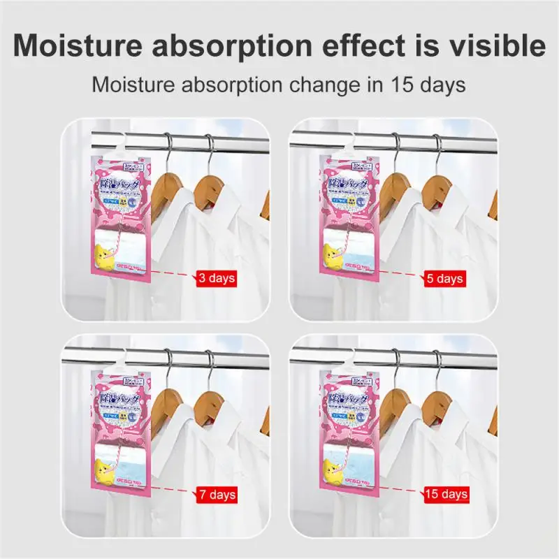 

2/4/5PCS Moisture Absorption Box Bag Moisture-proof Household Absorbent Dehumidizer Mildew-proof Tasteless Dehumidification Bag