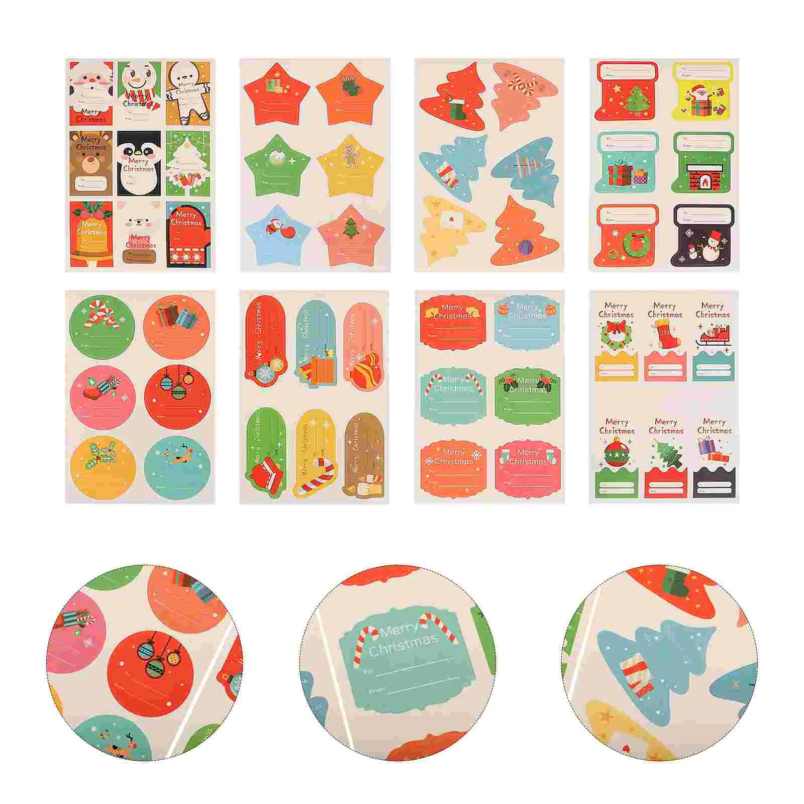 

18Pcs Delicate Practical Creative Gift Decals Christmas Stickers for Party