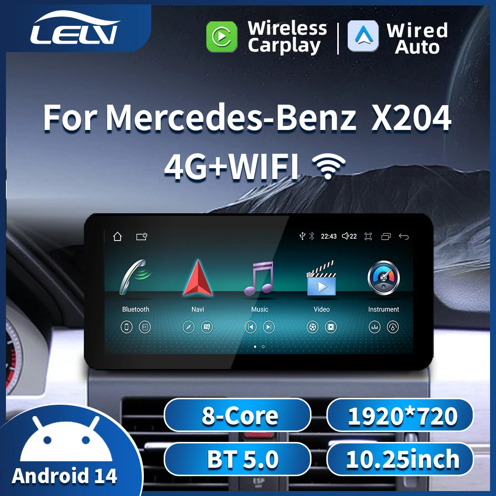 Новый автомобильный DVD-видео мультимедийный радиоплеер 10 25 дюйма для Mercedes Benz GLK X204