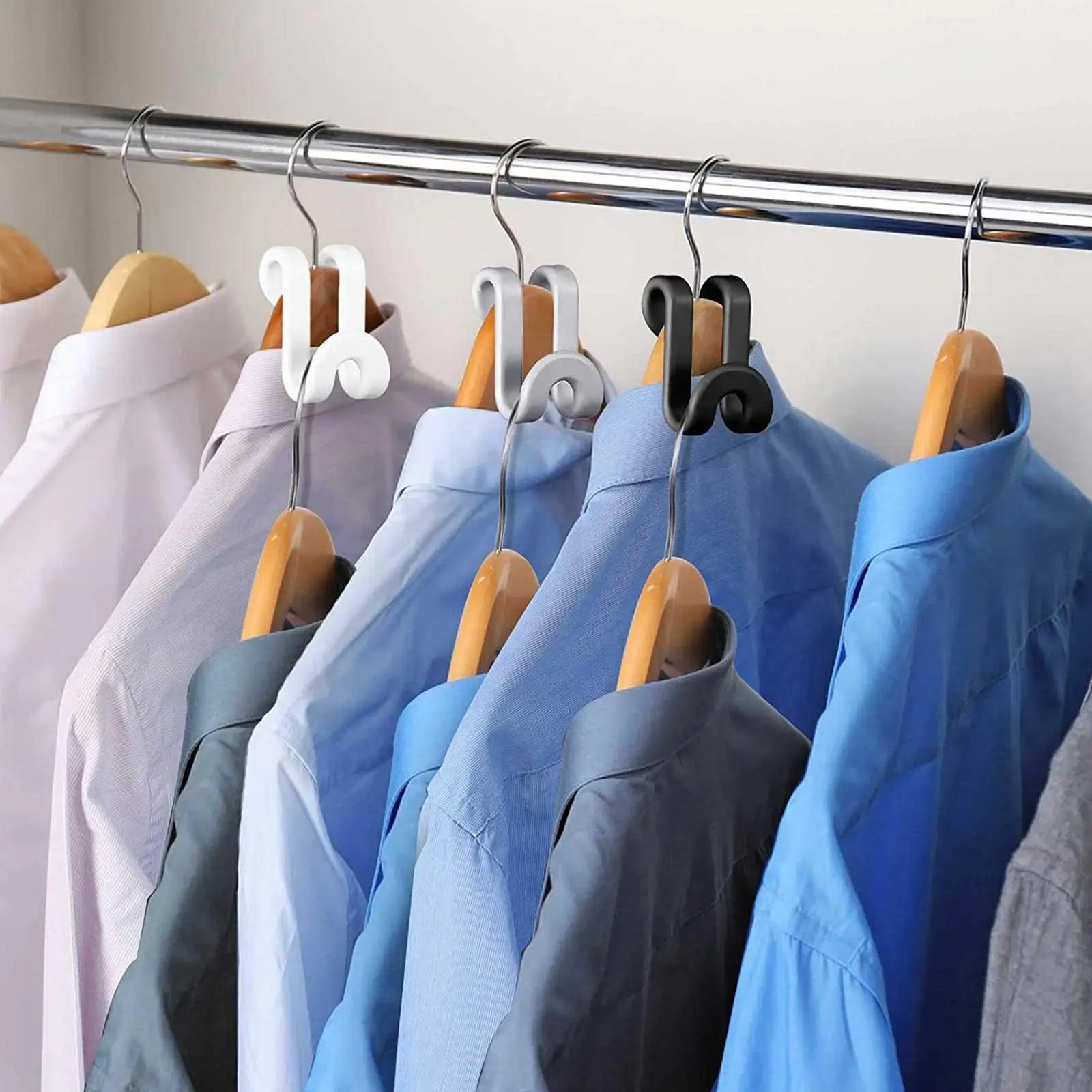 

Strong Self Adhesive Door Wall Hangers Hooks Wardrobe Hook Organizer Organizers Clothes Closet Connect Rack Space-saving I3Z3