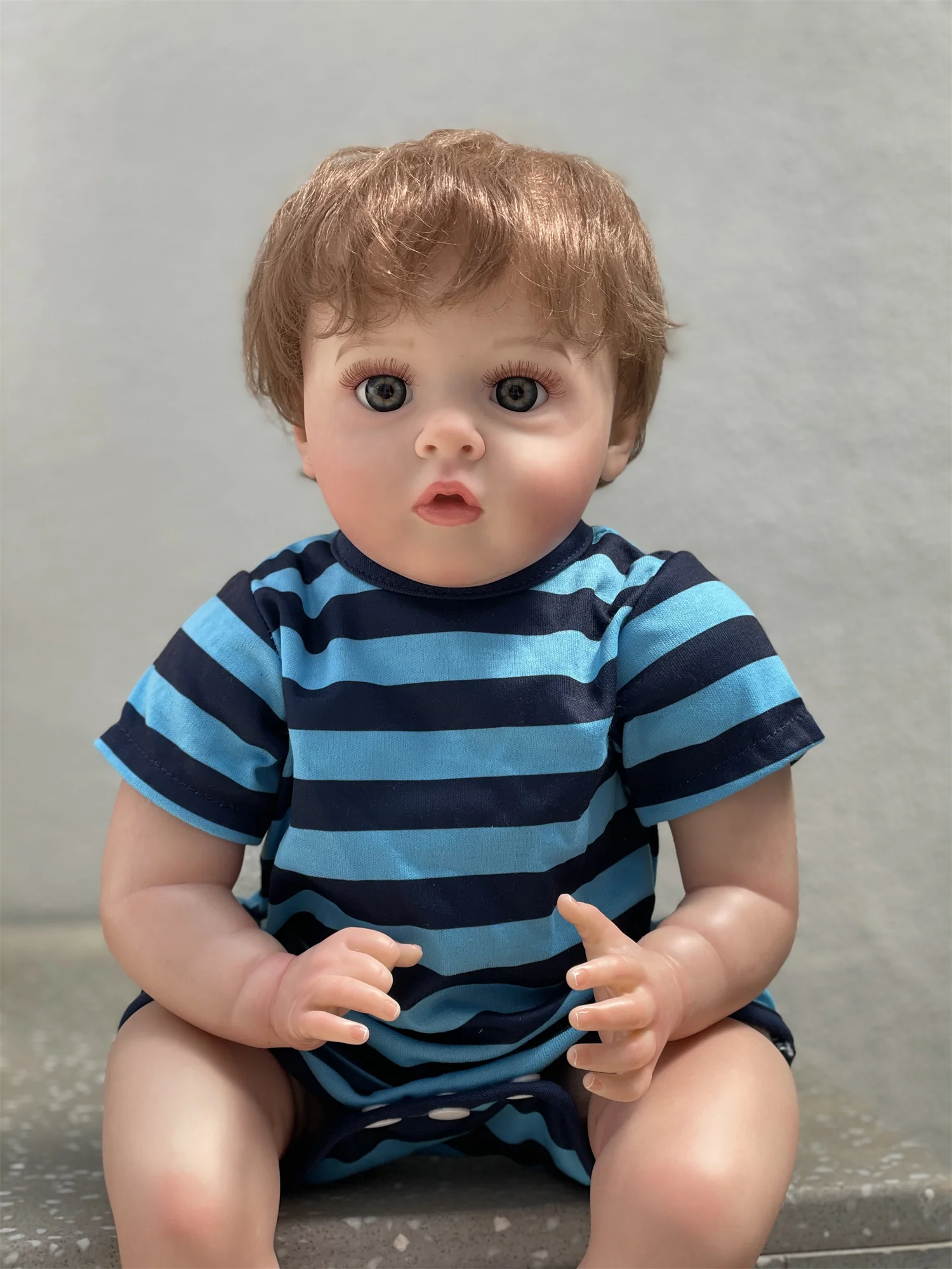 Кукла реборн с открытыми глазами 20 дюймов мягкой тканью