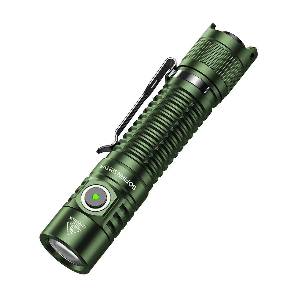 Sofirn SP31 V3 519A 18650 Тактический фонарик 1200 лм Перезаряжаемый 170 м USB C IP68 EDC Хвостовой