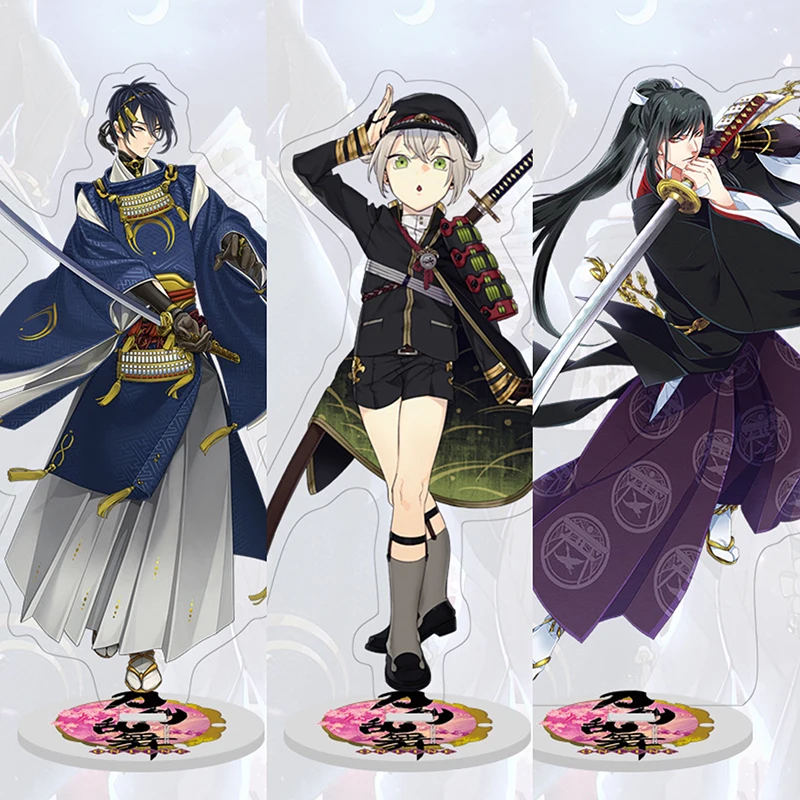 

Cool Game Touken Ranbu Online 16cm Stand Model Plate Anime Figure Taroutachi Hotarumaru Kogitsunemaru Standing Sign Desk Decor