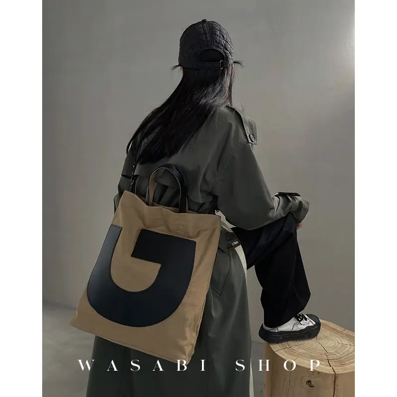 

Canvas Bag Women Vintage Mori Girl High-Capacity Shoulder Bags Handbag Luxury Designer Bag Women High Quality Luxury Unisex