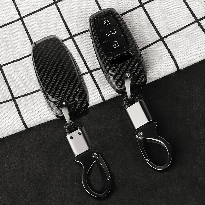

Car key cover protective shell is suitable for Audi A6 C8 A7 S7 4K A8 D5 S8 Q7 SQ7 4M Q8 8S 2018 2019 2020 2021 accessories