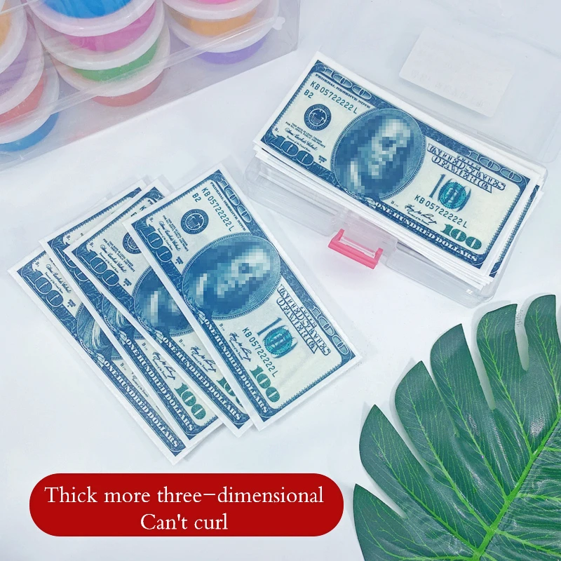 50 шт./корт. 100 долларов-купюр съедобные клейкие вафли рисовые бумажные топперы для