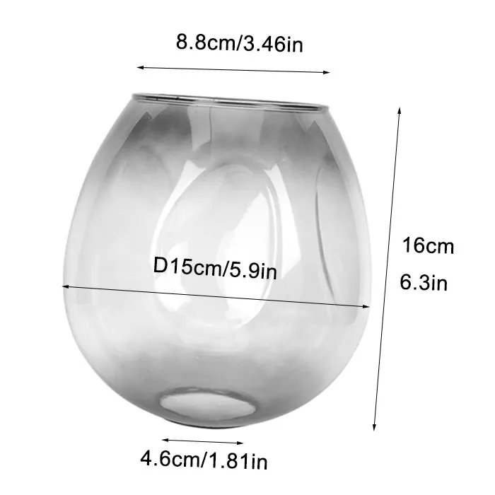 

Ручной выдувной серый абажур