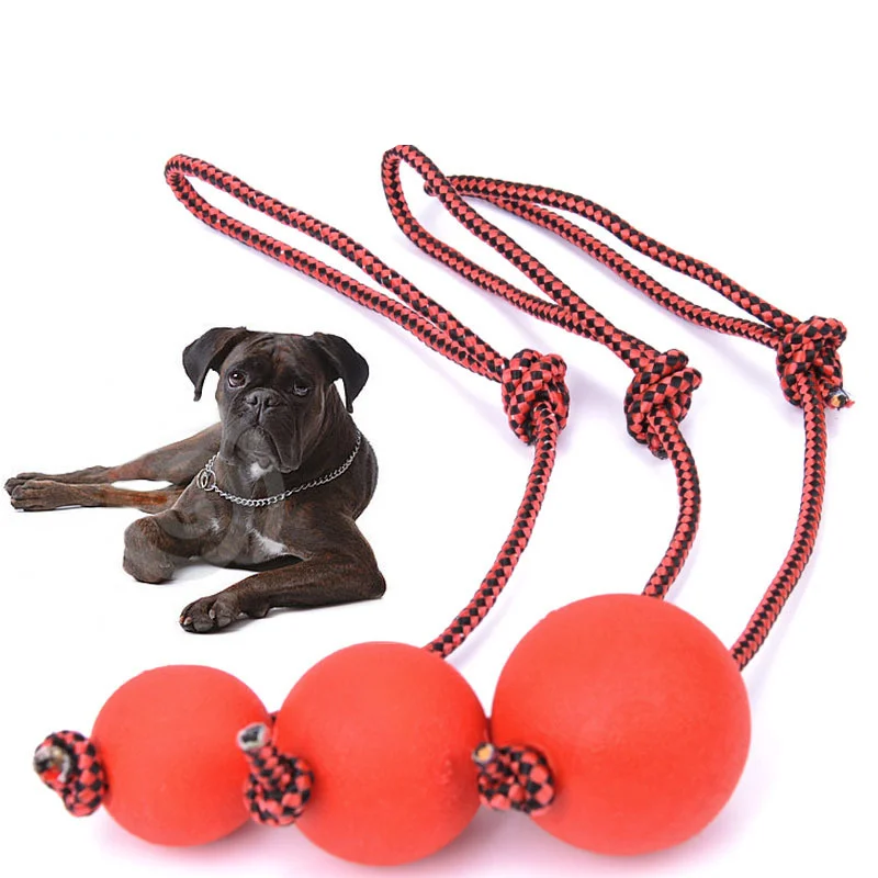 

Balls Dog With Toys Toy Ball Chew Training Balls Pet Rope Solid Toys Indestructible Puppy Tug Pet Dog Rubber Pet Toy Toy Dog
