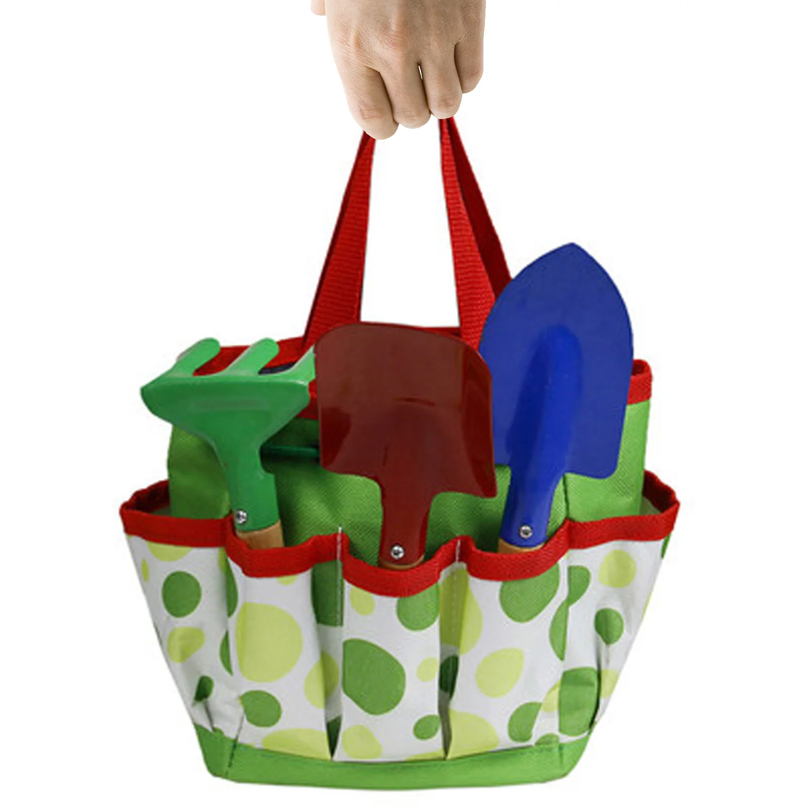 

Kids Gardening Tools Bag Educational Gardener Toy Set Fun Planting Toy Includes Storage Bag Weed Fork Rake Shovel Garden Pretend