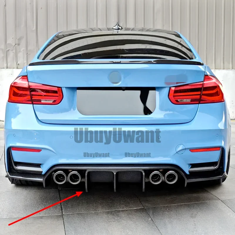 Фото Для BMW 3 серии F30 Facelift AN M3 2012-2020: задний бампер, диффузор, сплиттер, спойлер, накладка на багажник, комплект из 3-х частей, аксессуары для замены автомобиля №2