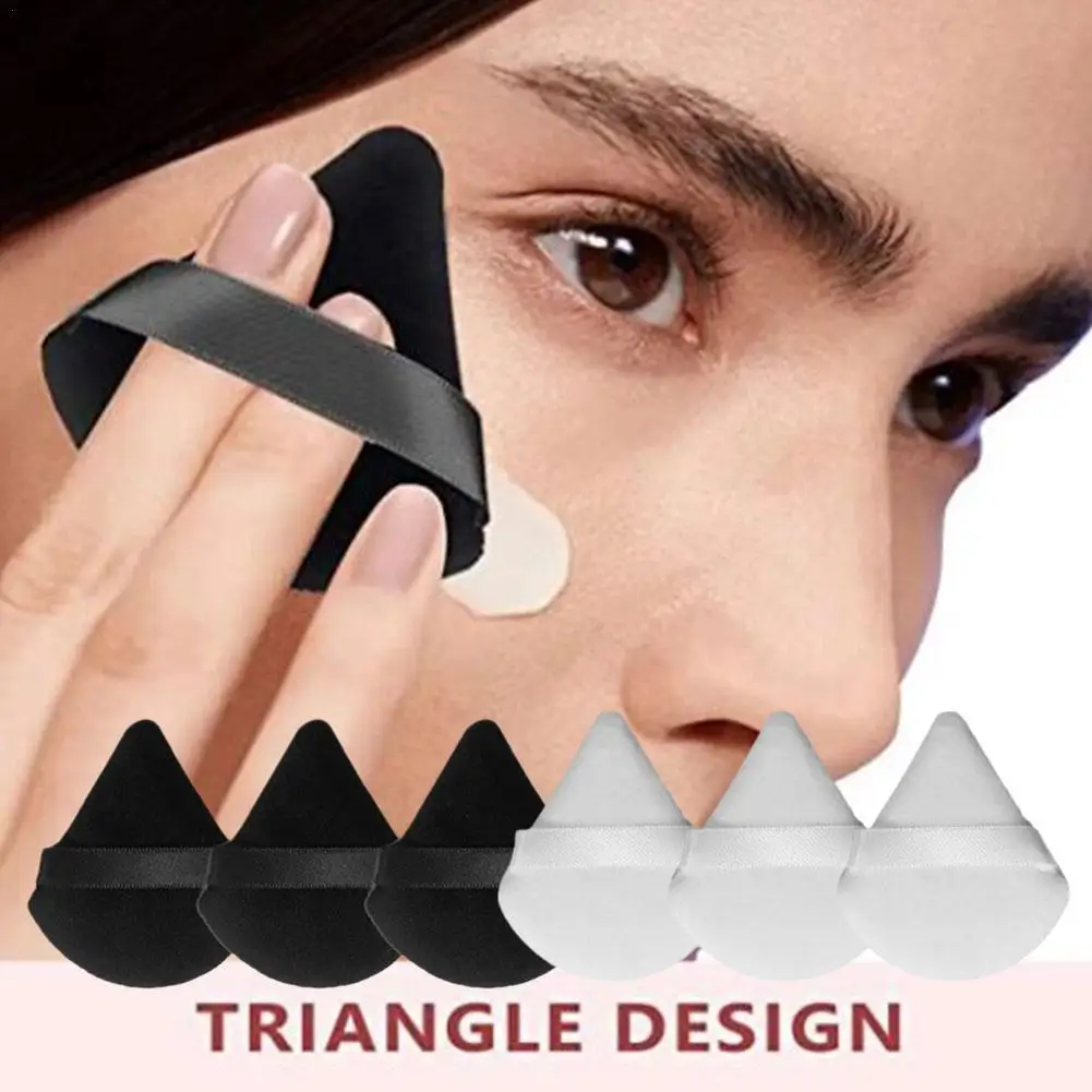 10 Pcs Powder Puff Face Soft Triangle Makeup Tool Loose Powder Body Powder Makeup Sponges Blender Contouring Under Eyes Corner
