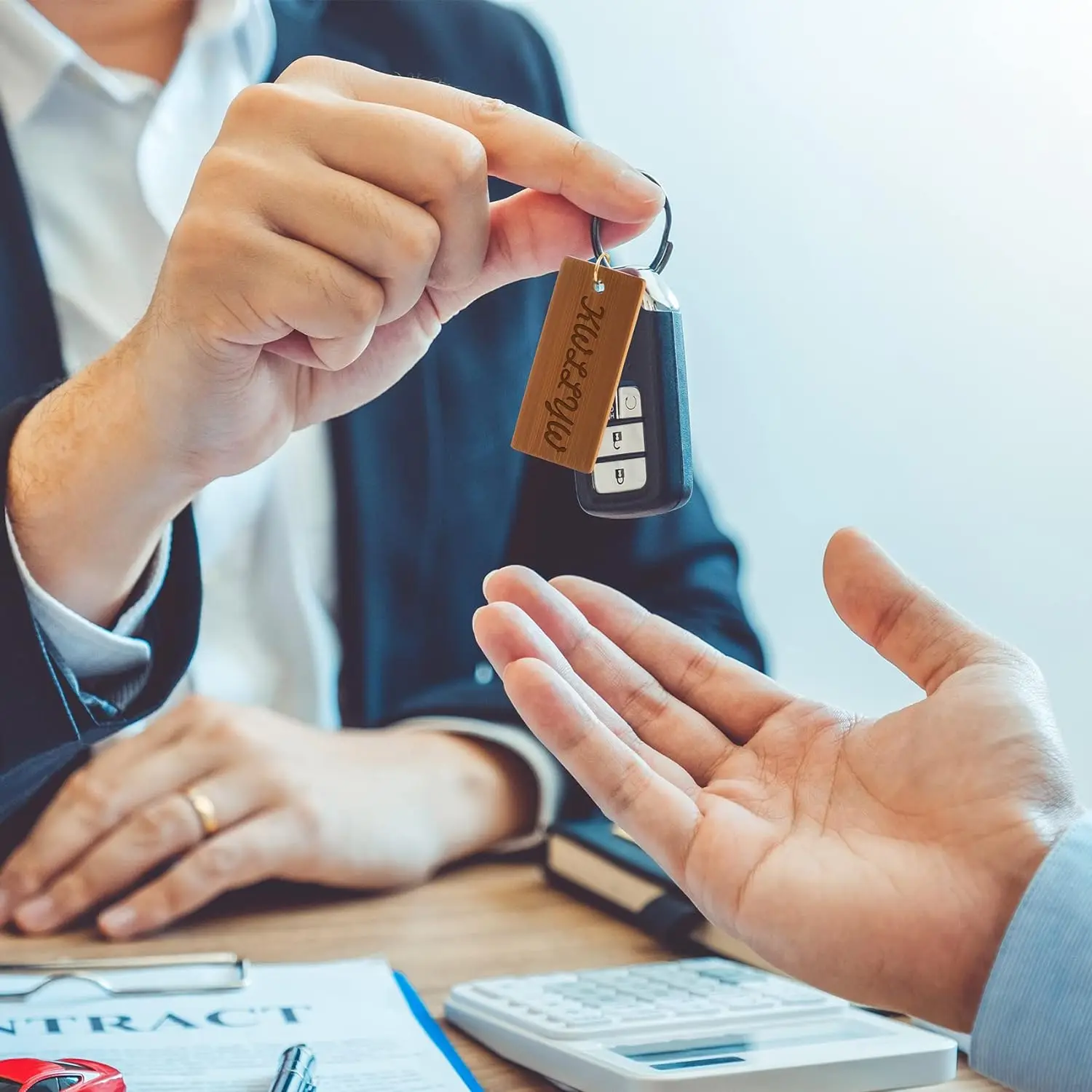 Бамбуковые бирки для брелоков 45 х20 мм 50 шт
