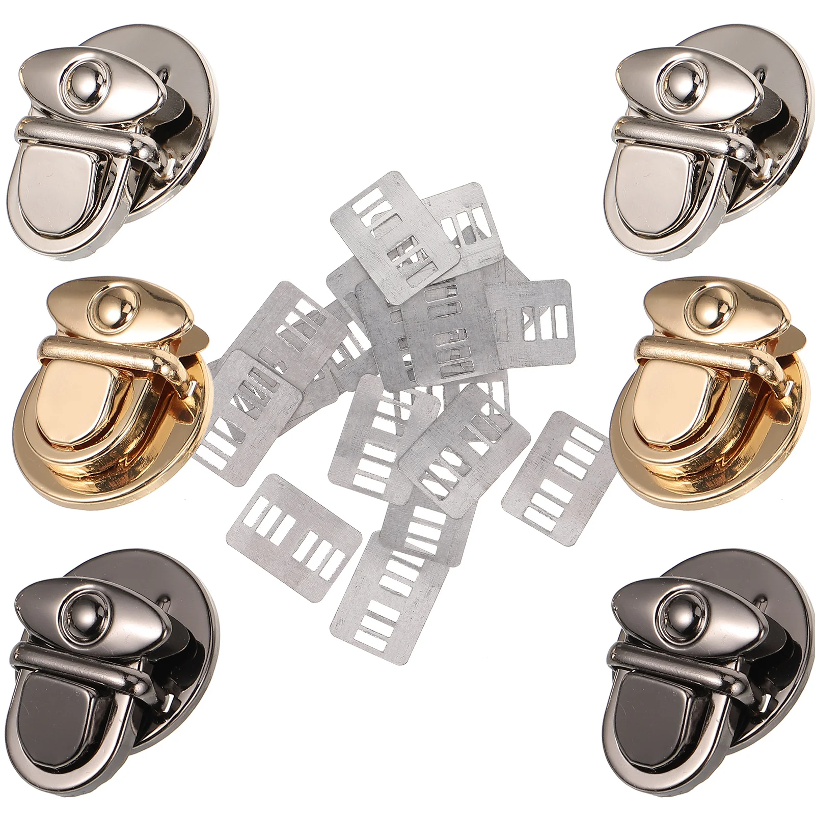 

6 Pcs Purse Push Locks Hand Bag Clasp Gift Box Metal DIY Handbag Buckle Decorative Press Wallet