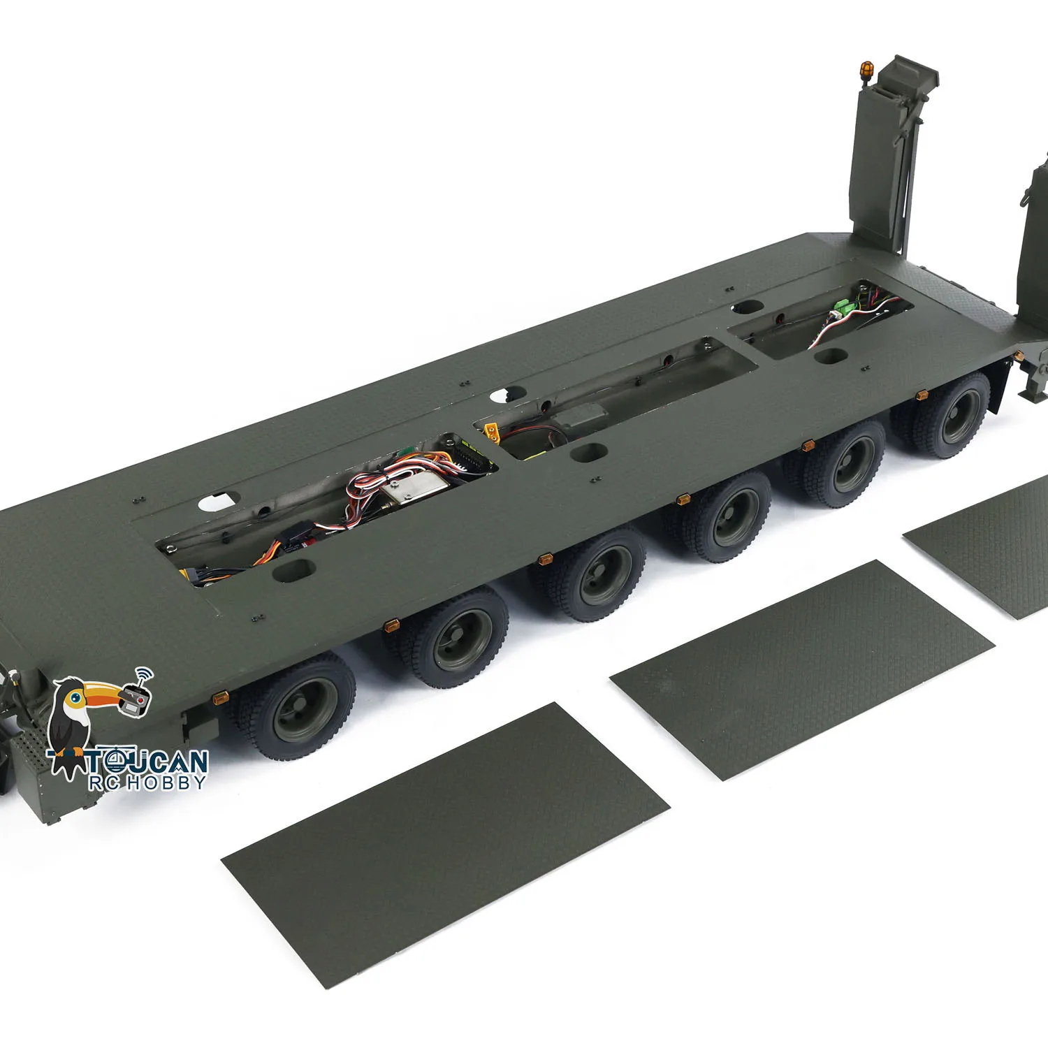 Фото 1/14 металлический RC гидравлический полуприцеп для Elefant FAUN SLT-56 Transporter окрашенные готовые гидравлические задние доски RC игрушки модель №5