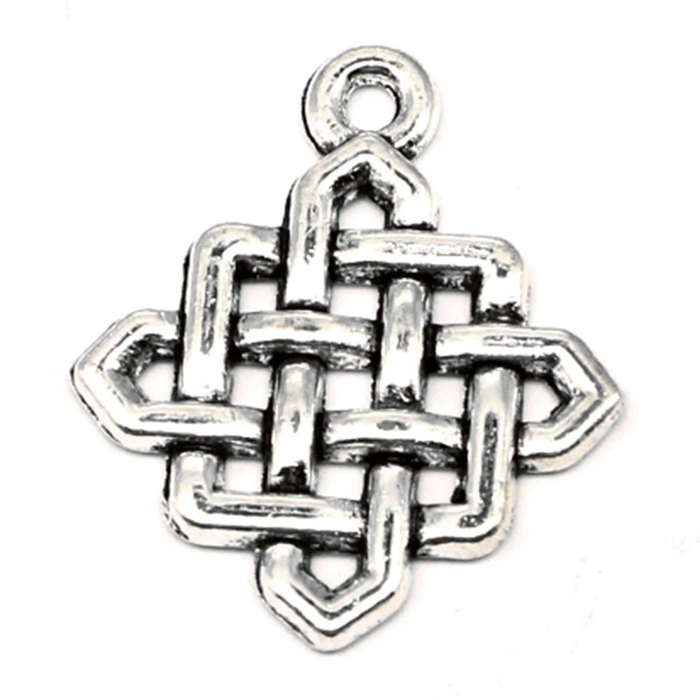 

Chinese Knot Charm For Making Jewelry Diy Finding 40pcs 22x25mm