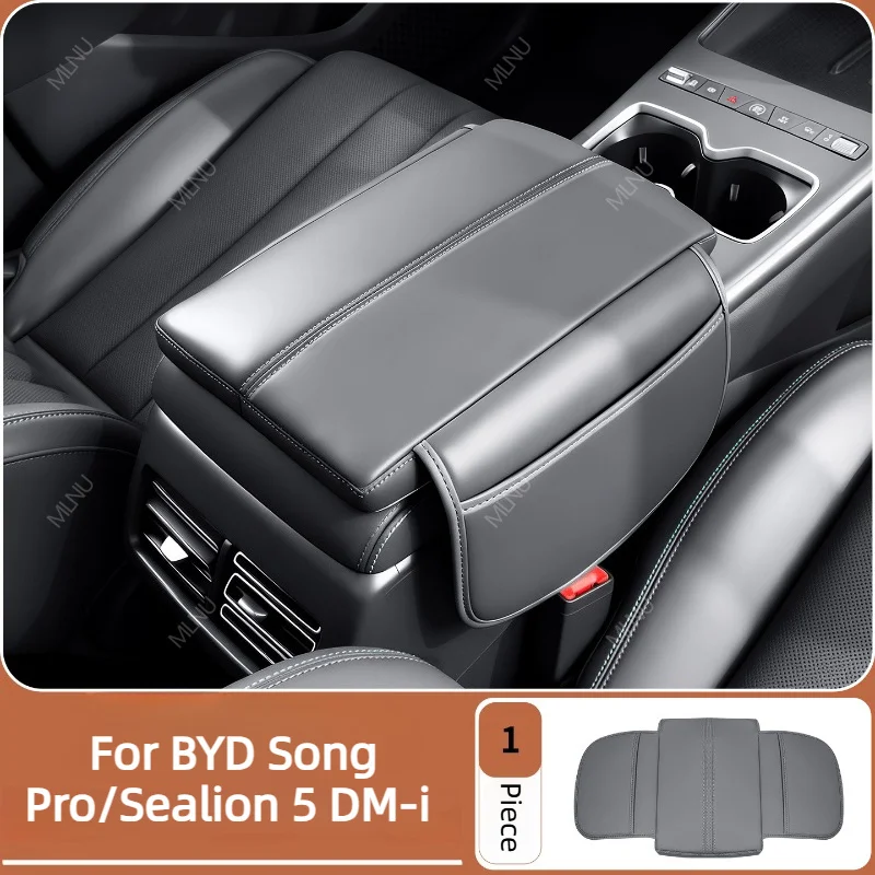 Фото Накладка на подлокотник для BYD Song Pro/Sealion 5 DM-i, аксессуары, 2026, кожаная, устойчивая к царапинам и износу, комфортная, с эффектом антиусталости №1