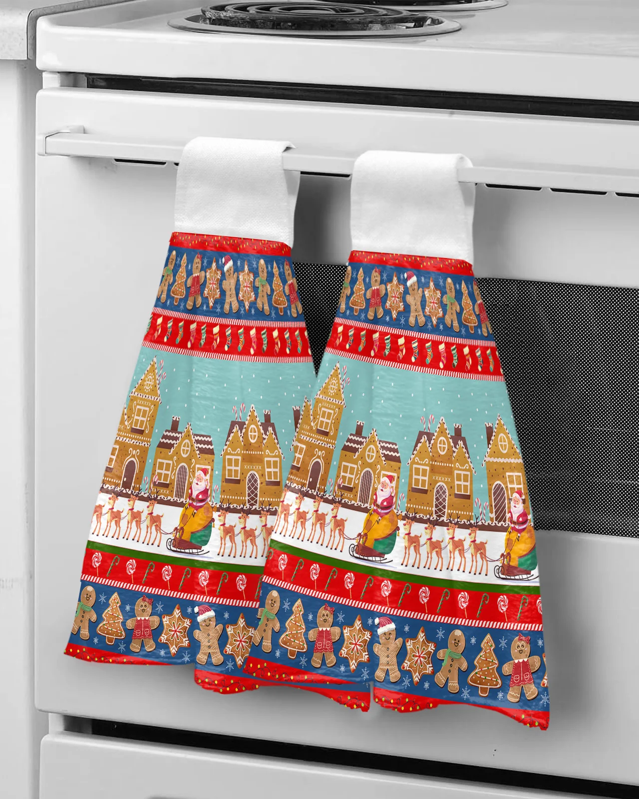 

Рождественские носки, конфеты, олень Санты, полотенце для рук, впитывающее полотенце для кухни, ванной, подвесное полотенце, посуда, одежда д...