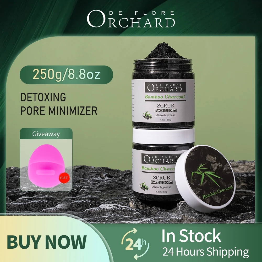 Orchard Korean Exfoliating Skin Peeling Deep Cleansing Exfoliate And Detoxify Bamboo Charcoal Body Scrub