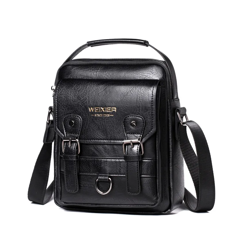 

Brand Men's Shoulder Bags Messenger Bags Genuine Leather Men's Handbags Long Shoulder Straps Adjustable Business Briefcases