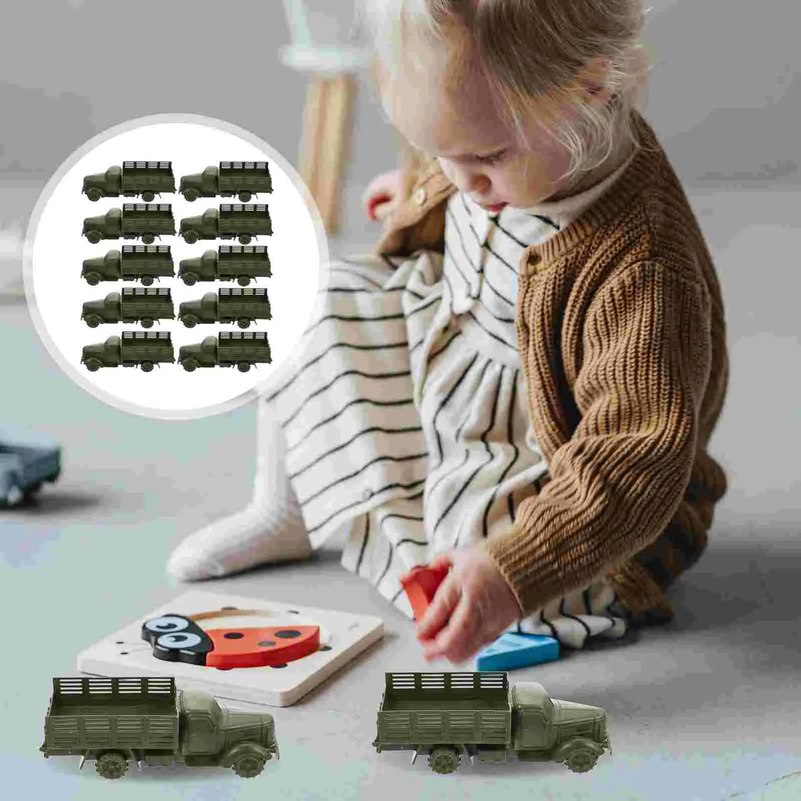

10 Pcs Mini Toy Truck Model Vehicle Models Pickup Trucks Kids Car Child Miniature