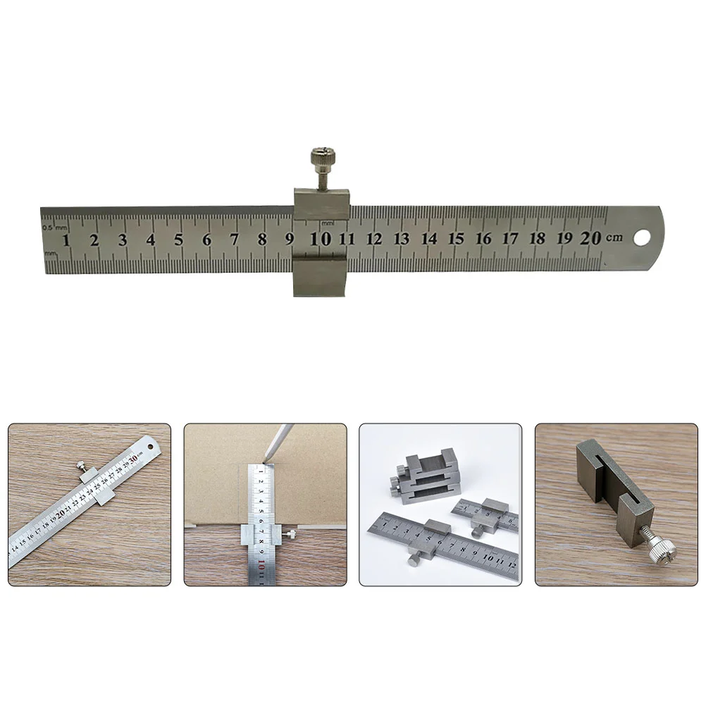 

Ruler Measuring Woodworking Gauge Straight Steel Stainless Scale Rulers Clip Stop Fence Precision Marking Gaps Stopper Angle