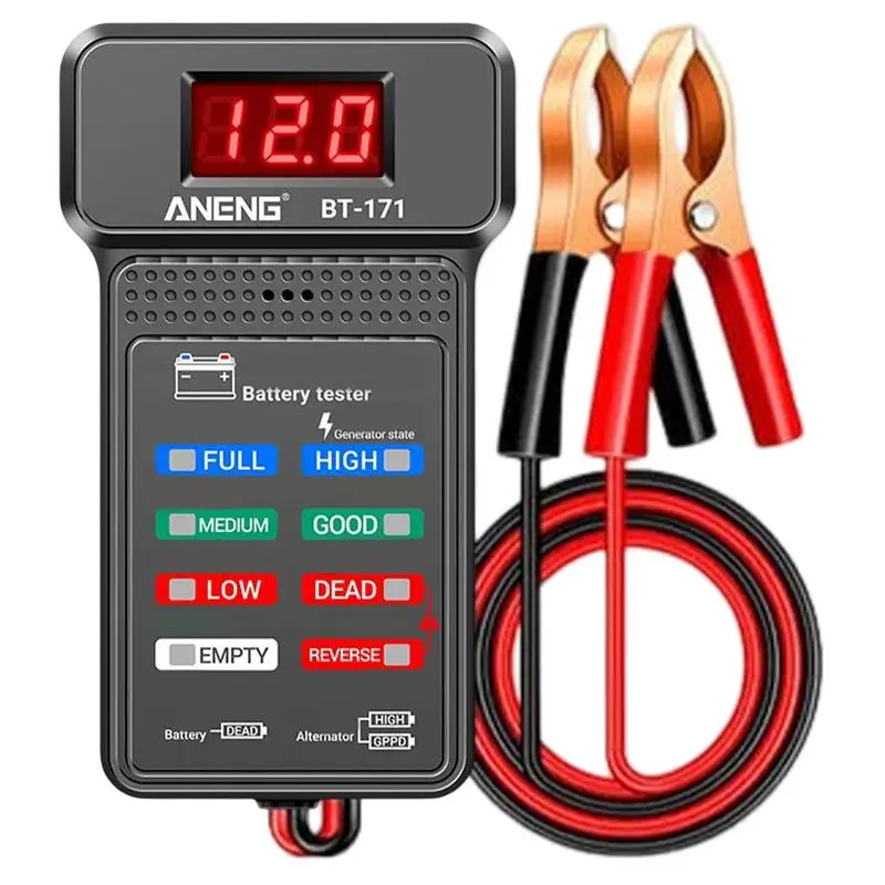 

Car Battery Tester 12V Automotive Battery Analyzer Charging Cranking System Tester For Car Truck Motorcycle ATV SUV Yacht