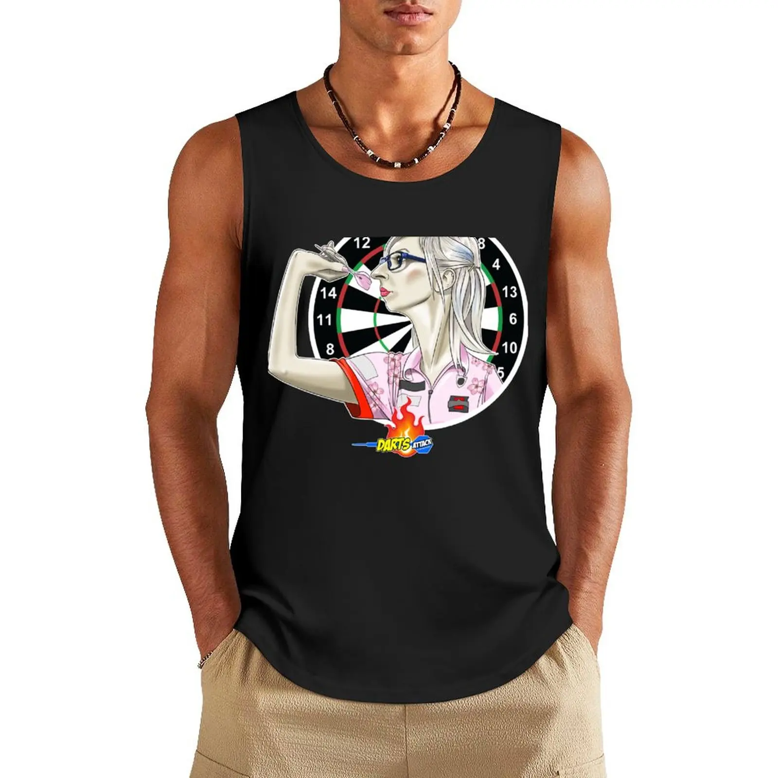 Caricatura Fallon Sherrock by Darts Attack майка футболки мужская спортивная одежда для мужчин