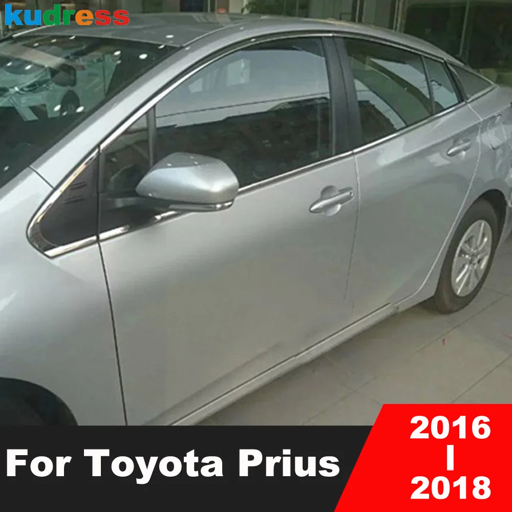 

Для Toyota Prius 2016 2017 2018 полная отделка подоконника из нержавеющей стали молдинговые декоративные полосы наклейки автостайлинг 14 шт./компл.