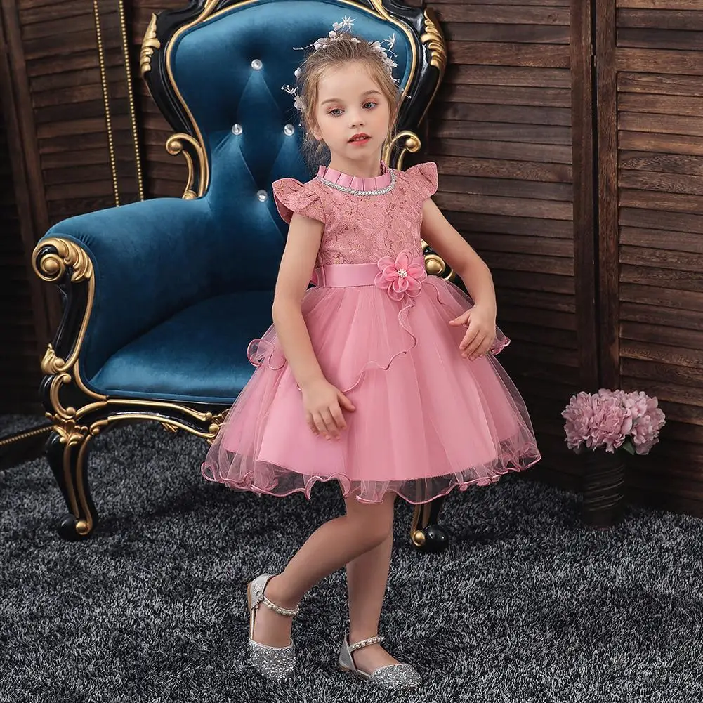 

Винтажное детское платье-пачка без рукавов, с цветочной вышивкой