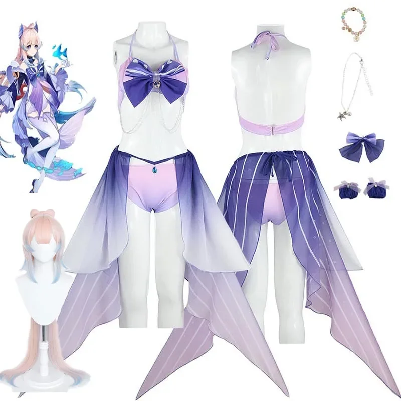 Игра Genshin Impact Kokomi купальник косплей костюм Сангономия бикини пляжный купальный