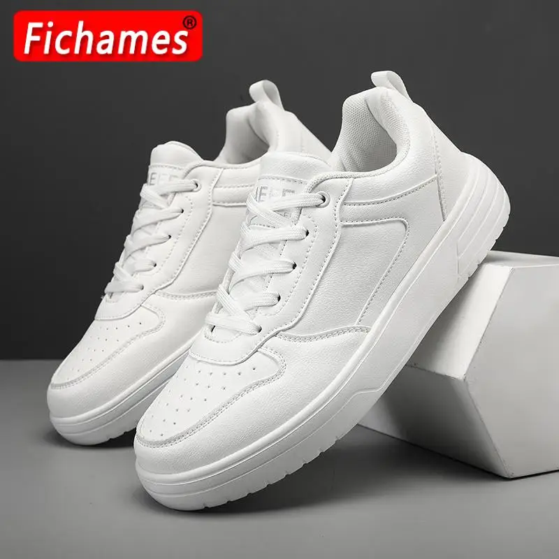 

Men's Casual Shoes Lightweight Breathable Men Shoes Flat Men Sneakers White Skateboarding Shoes Business Travel Tenis Masculino