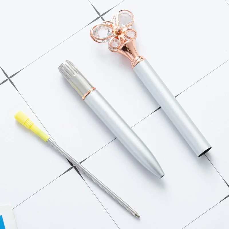 10 шт. модная металлическая шариковая ручка, рекламная подарочная ручка в форме бабочки, Ранняя печать логотипа, студенческий подарок от AliExpress WW