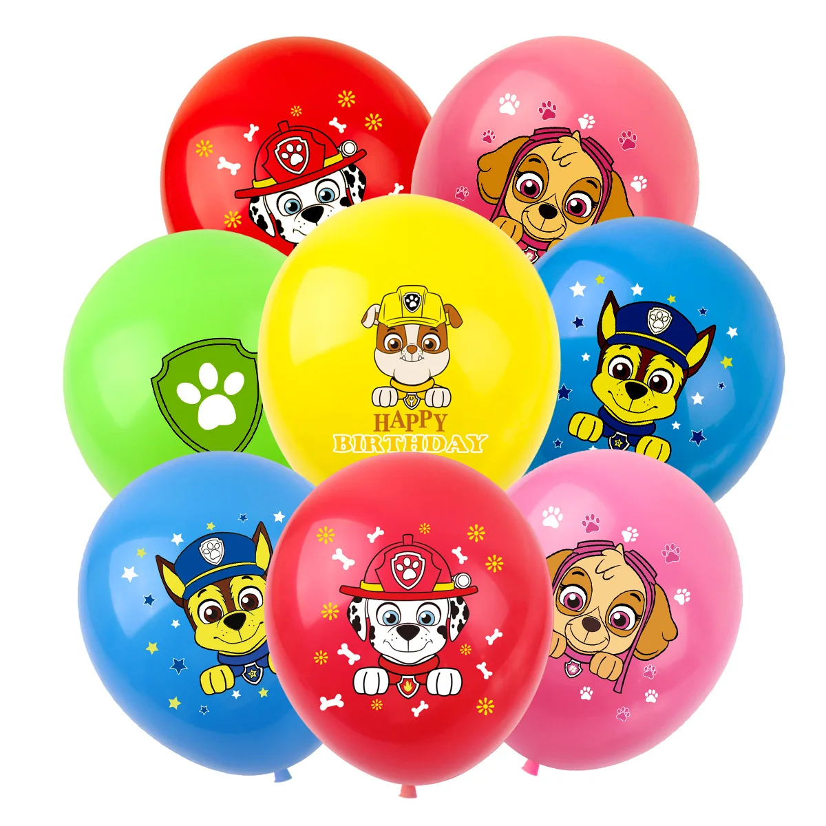 

Anime Cartoon PAW Patrol Children's Toy Birthday Party Decoration 12 Inch Latex Balloon Set Kids Birthday Christmas Gifts