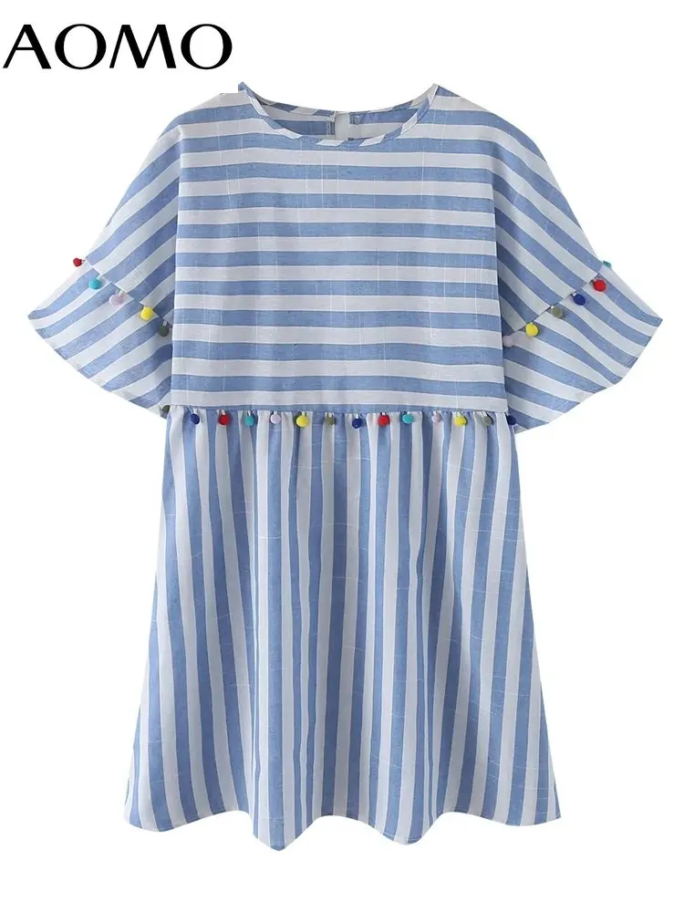 

Женское платье в полоску, с бахромой, 5X54A